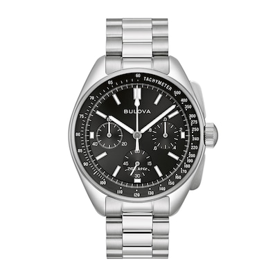 Men's Bulova Archive Series Lunar Pilot Interchangeable Strap Chronograph Watch with Black Dial (Model: 96K111)