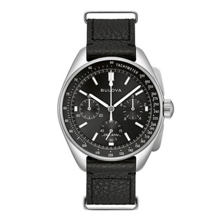 Men's Bulova Archive Series Lunar Pilot Interchangeable Strap Chronograph Watch with Black Dial (Model: 96K111)