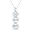 Unstoppable Love™ 0.30 CT. T.W. Diamond Cascading Three Stone Pendant in 10K White Gold