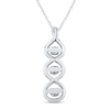 Unstoppable Love™ 0.30 CT. T.W. Diamond Cascading Three Stone Pendant in 10K White Gold