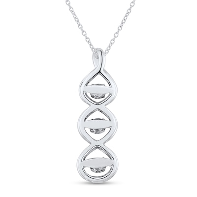 Unstoppable Love™ 0.30 CT. T.W. Diamond Cascading Three Stone Pendant in 10K White Gold