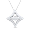 Unstoppable Love™ Diamond Accent Concave Square Pendant in Sterling Silver