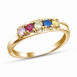 Gemstone Raised Frame Ring (1-5 Stones)