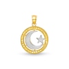 Ramadan Crescent Moon and Star Islam Charm in 10K Gold