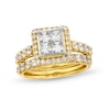 2.00 CT. T.W. Quad Princess-Cut Diamond Frame Bridal Set in 14K Gold