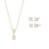 Thumbnail Image 0 of 0.45 CT. T.W. Diamond Solitaire Pendant and Earrings Set in 10K Gold (J/I3)