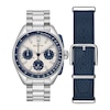 Men's Bulova Archive Series Lunar Pilot Interchangeable Strap Chronograph Watch with Blue Dial (Model: 98K112)