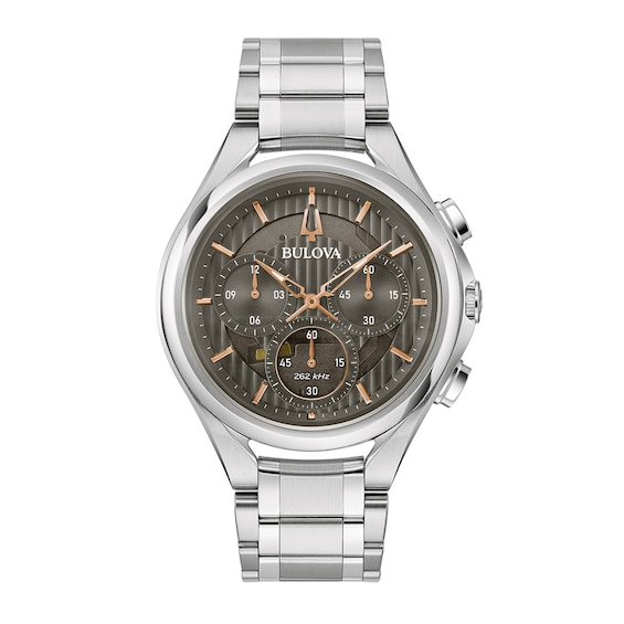 Men's Bulova CURV Collection Chronograph Watch with Grey Dial (Model: 96A298)