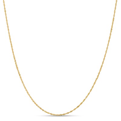 1.1mm Singapore Chain Necklace in 18K Gold