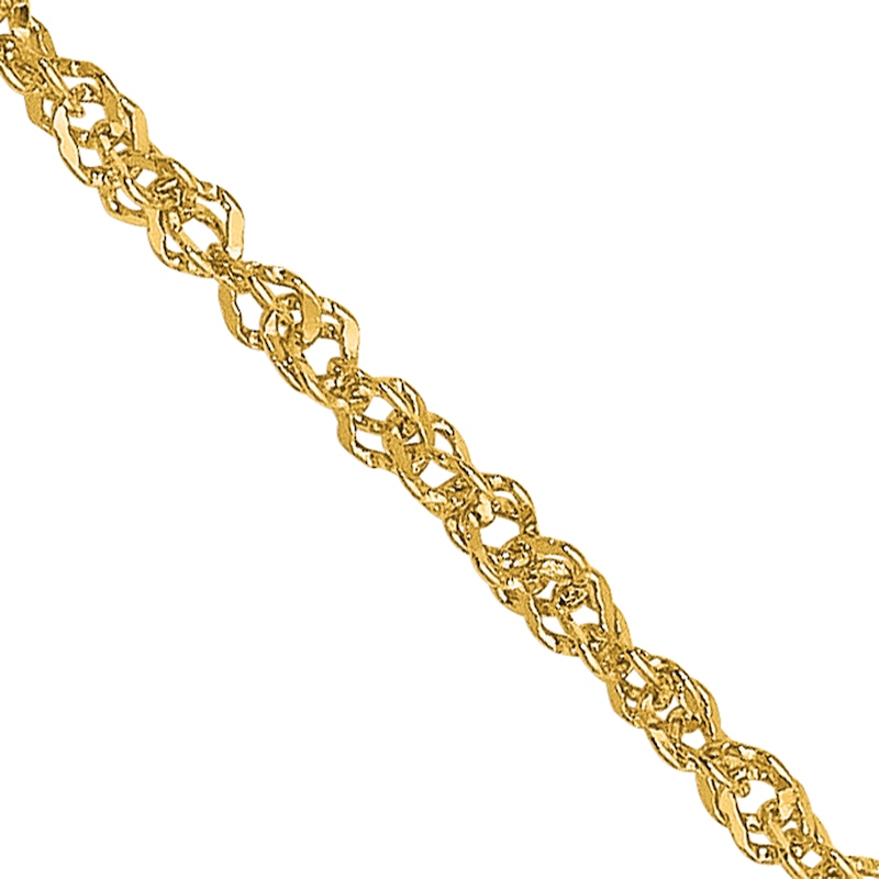 1.1mm Singapore Chain Necklace in 18K Gold