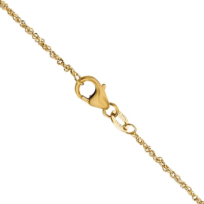 1.1mm Singapore Chain Necklace in 18K Gold