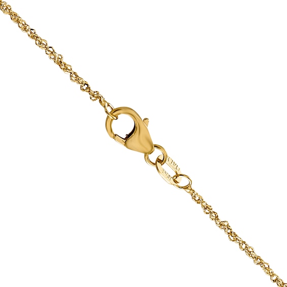 1.1mm Singapore Chain Necklace in 18K Gold