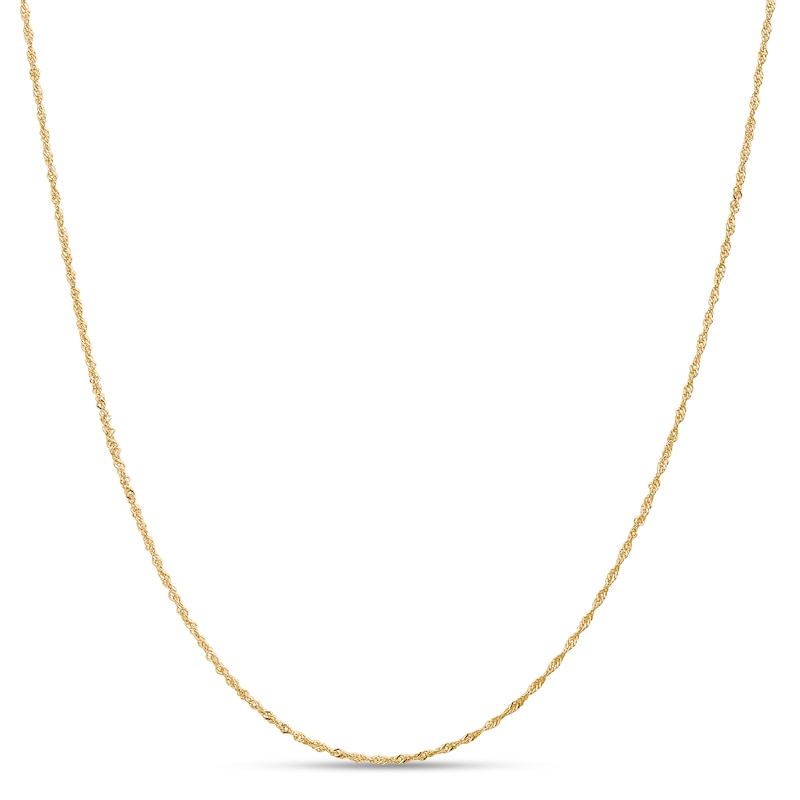 1.1mm Singapore Chain Necklace in 18K Gold - 18"