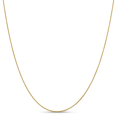 1.0mm Diamond-Cut Spiga Chain Necklace in 18K Gold