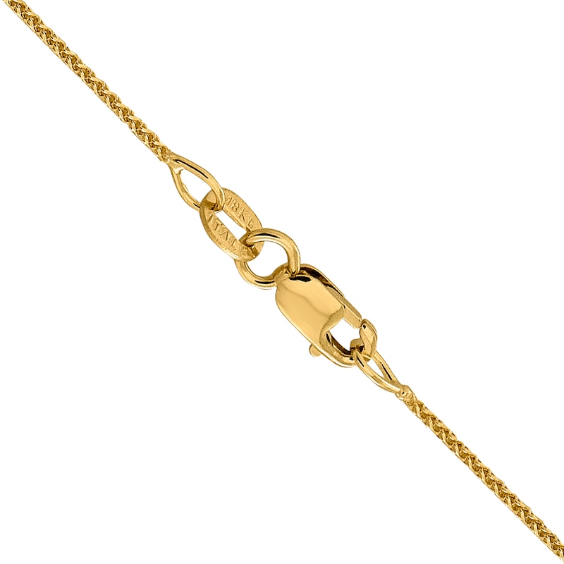 1.0mm Diamond-Cut Spiga Chain Necklace in 18K Gold - 18"