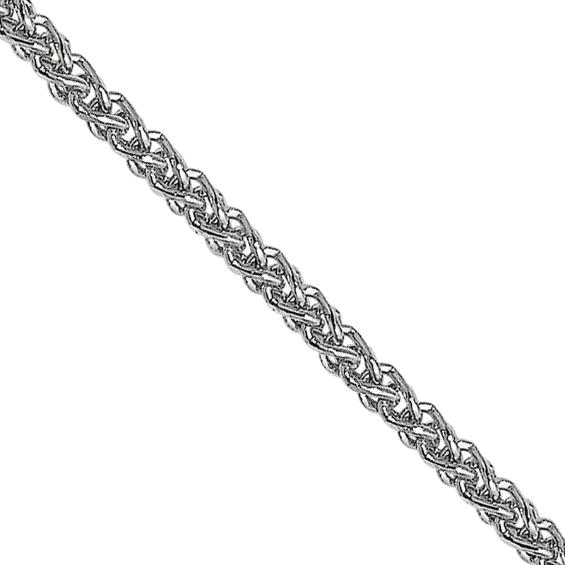 1.0mm Diamond-Cut Spiga Chain Necklace in 18K White Gold - 18"