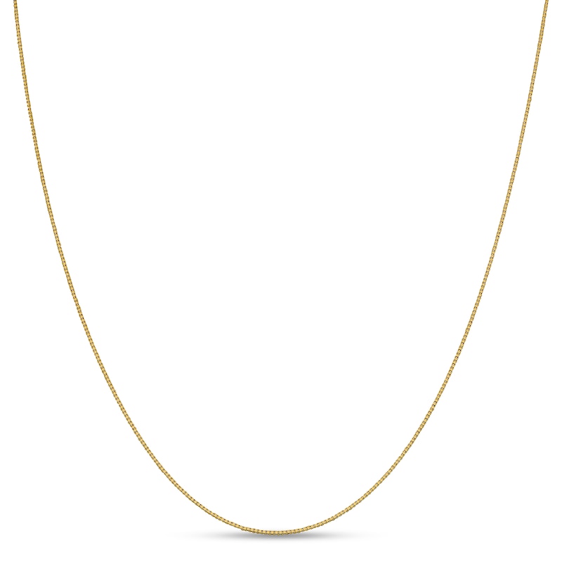 0.7mm Box Chain Necklace in 18K Gold