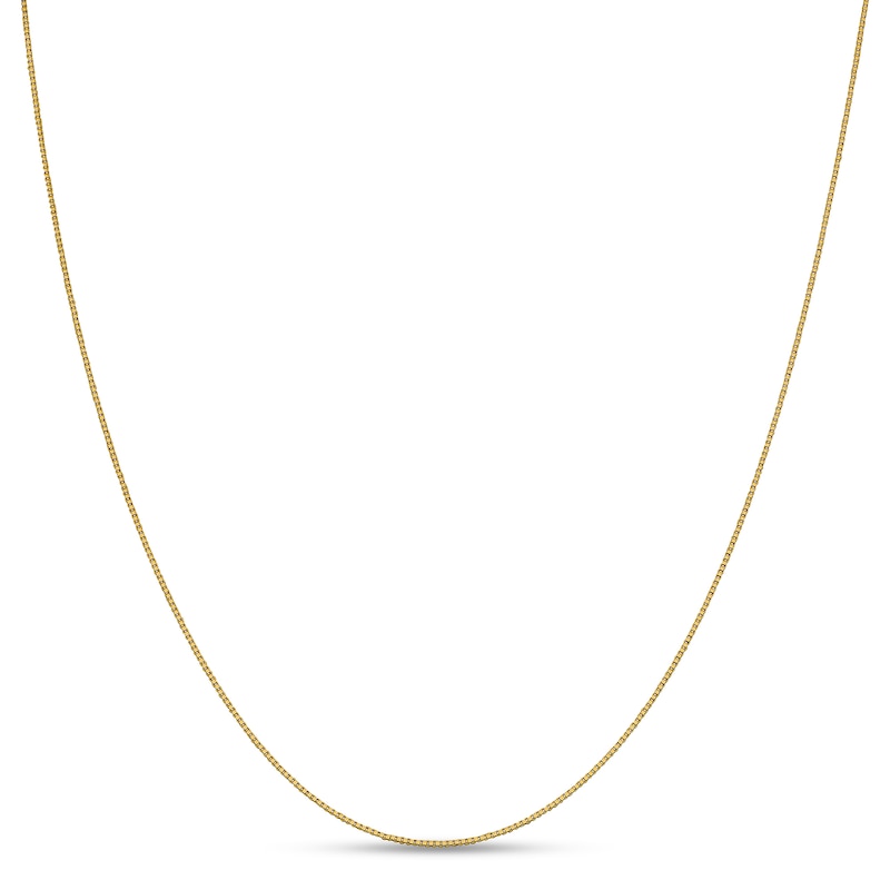 Main Image 1 of 0.7mm Box Chain Necklace in 18K Gold - 18&quot;