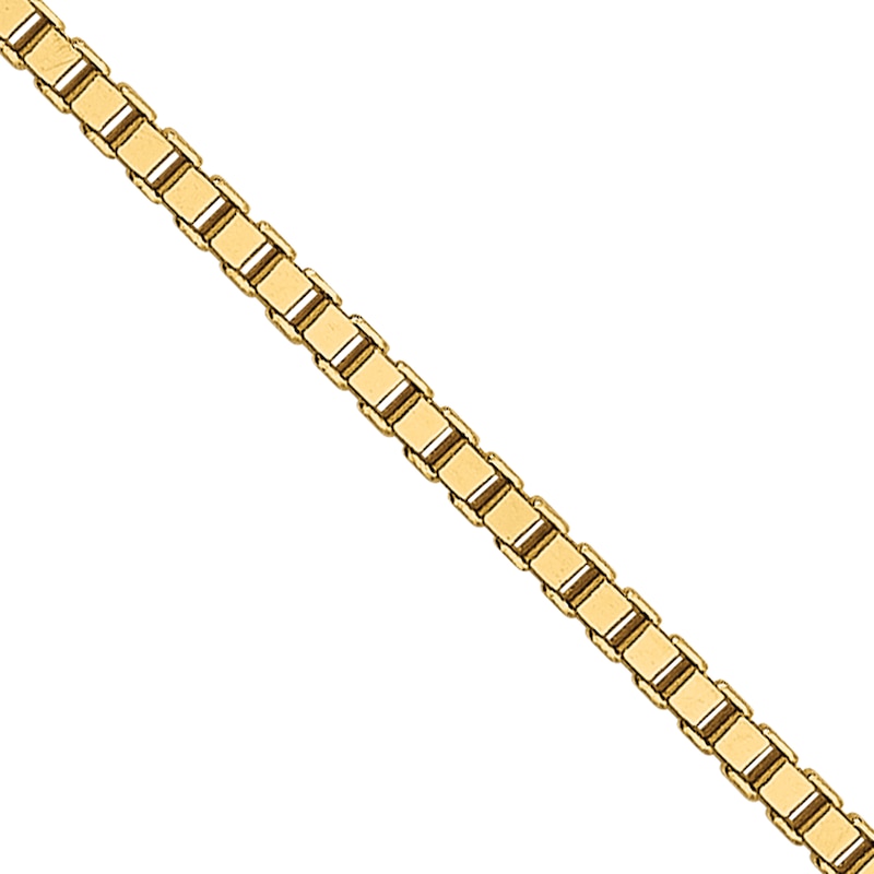 0.9mm Box Chain Necklace in 18K Gold