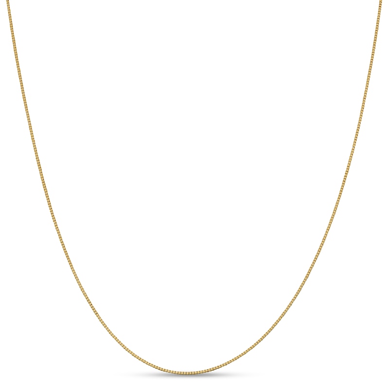 Main Image 1 of 0.9mm Box Chain Necklace in 18K Gold - 18&quot;