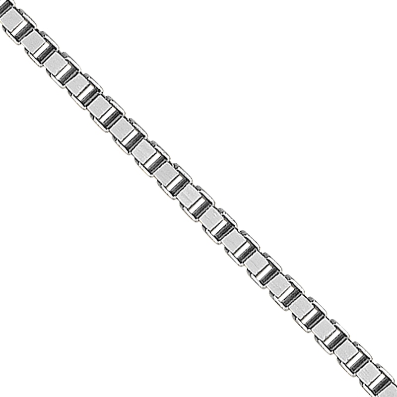 Main Image 2 of 0.7mm Box Chain Necklace in 18K White Gold - 16&quot;