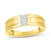 Thumbnail Image 0 of Men's 0.085 CT. T.W. Diamond Linear Double Row Ring in 10K Gold