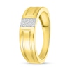 Thumbnail Image 1 of Men's 0.085 CT. T.W. Diamond Linear Double Row Ring in 10K Gold