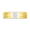 Men's 0.085 CT. T.W. Diamond Linear Double Row Ring in 10K Gold