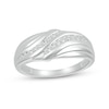 Thumbnail Image 0 of Men's 0.23 CT. T.W. Diamond Rolling Waves Ring in 10K White Gold