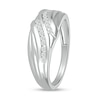 Thumbnail Image 1 of Men's 0.23 CT. T.W. Diamond Rolling Waves Ring in 10K White Gold