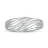 Thumbnail Image 2 of Men's 0.23 CT. T.W. Diamond Rolling Waves Ring in 10K White Gold