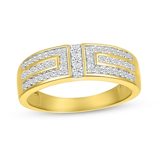 Men's 0.45 CT. T.W. Diamond Brick Ring in 10K Gold