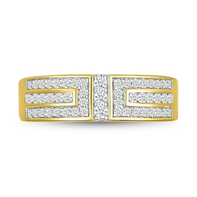 Men's 0.45 CT. T.W. Diamond Brick Ring in 10K Gold