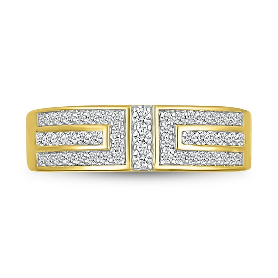 Men's 0.45 CT. T.W. Diamond Brick Ring in 10K Gold