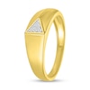 Thumbnail Image 1 of Men's 0.04 CT. T.W. Triangle Multi-Diamond Ring in 10K Gold