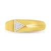 Thumbnail Image 2 of Men's 0.04 CT. T.W. Triangle Multi-Diamond Ring in 10K Gold
