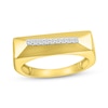 Thumbnail Image 0 of Men's 0.085 CT. T.W. Diamond Slanted Bar Ring in 10K Gold