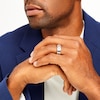 Thumbnail Image 1 of Vera Wang Love Collection Men’s Sideways Baguette-Cut Blue Sapphire Band in 14K White Gold