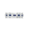 Thumbnail Image 3 of Vera Wang Love Collection Men’s Sideways Baguette-Cut Blue Sapphire Band in 14K White Gold