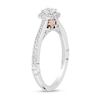 Thumbnail Image 1 of Enchanted Disney Ariel 0.45 CT. T.W. Diamond Flower Frame Engagement Ring in 14K White Gold