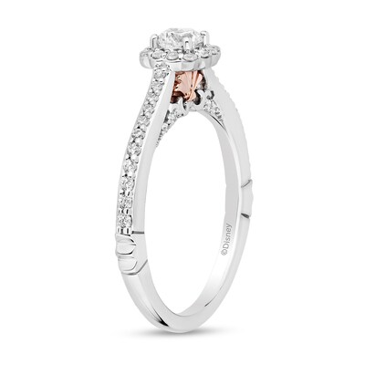 Enchanted Disney Ariel 0.45 CT. T.W. Diamond Flower Frame Engagement Ring in 14K White Gold