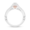 Thumbnail Image 2 of Enchanted Disney Ariel 0.45 CT. T.W. Diamond Flower Frame Engagement Ring in 14K White Gold