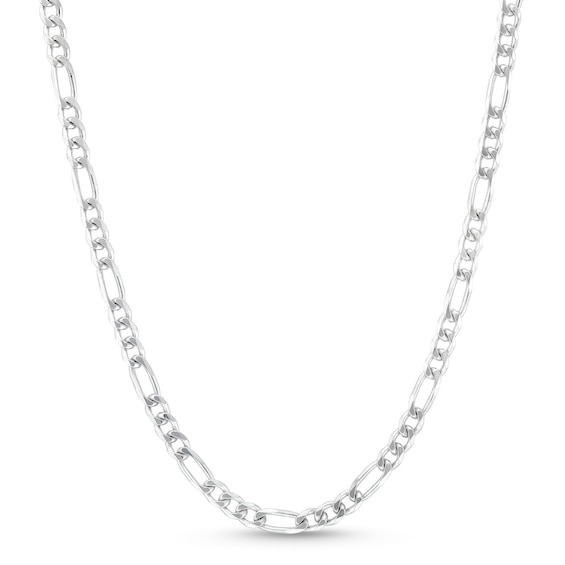 3.7mm Figaro Chain Necklace in Solid Sterling Silver  - 20"