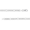 3.7mm Figaro Chain Necklace in Solid Sterling Silver  - 20"