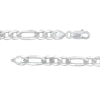Thumbnail Image 2 of 7.2mm Figaro Chain Necklace in Solid Sterling Silver  – 24”