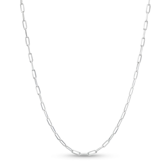 2.3mm Paper Clip Chain Necklace in Solid Sterling Silver  - 18"