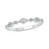 Thumbnail Image 0 of 0.09 CT. T.W. Multi-Diamond Station Art Deco Stackable Band in 10K White Gold