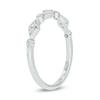 Thumbnail Image 1 of 0.09 CT. T.W. Multi-Diamond Station Art Deco Stackable Band in 10K White Gold