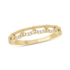 0.09 CT. T.W. Diamond Bead Edge Draping Stackable Band in 10K Gold