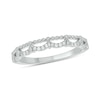 Thumbnail Image 1 of 0.09 CT. T.W. Diamond Bead Edge Draping Stackable Band in 10K White Gold